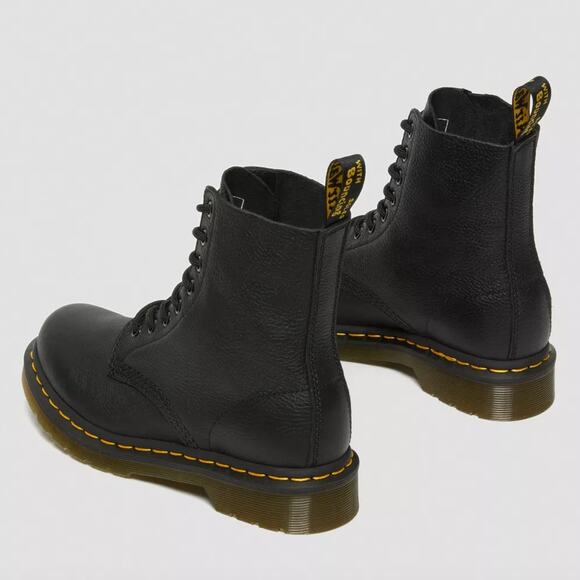 Dr. Martens 1460 Pascal Virginia Leather Combat Boots in Black, Size 8 - Picture 4 of 14